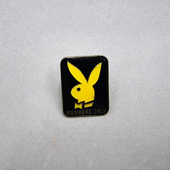 Playboy Bunny Members Only Lapel Pinback Vintage Pin - Picture 3 of 5